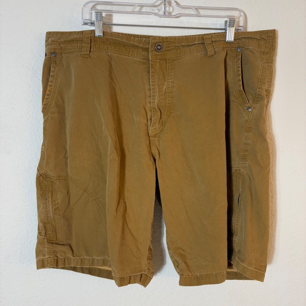 Kuhl Cargo Shorts Mens 40 Brown Vintage Patina Dye Hiking Utility
